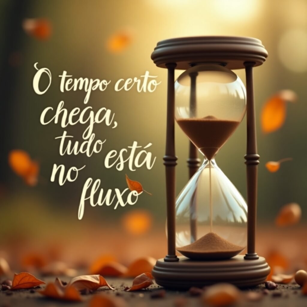 O tempo certo chega, tudo está no fluxo.